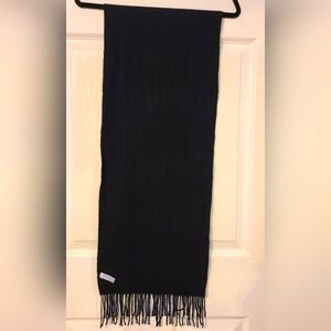 Enzo Montovani Scarf 70% wool, 30% cashmere Black 61X12 inches